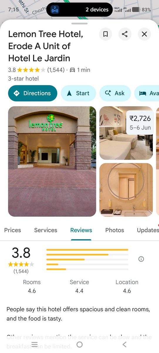 aram901456's tweet photo. @LemonTreeHotels 
I beg to bring your attention today yesterday staying in Erode branch.
Pathetic and worse please withdraw partnership and they will ruin your name. @makemytrip @goibibo zero rating to this hotel .
No proper checkin.
Worse service ever.
Not a good hotel to stay. https://t.co/73g533ebtS