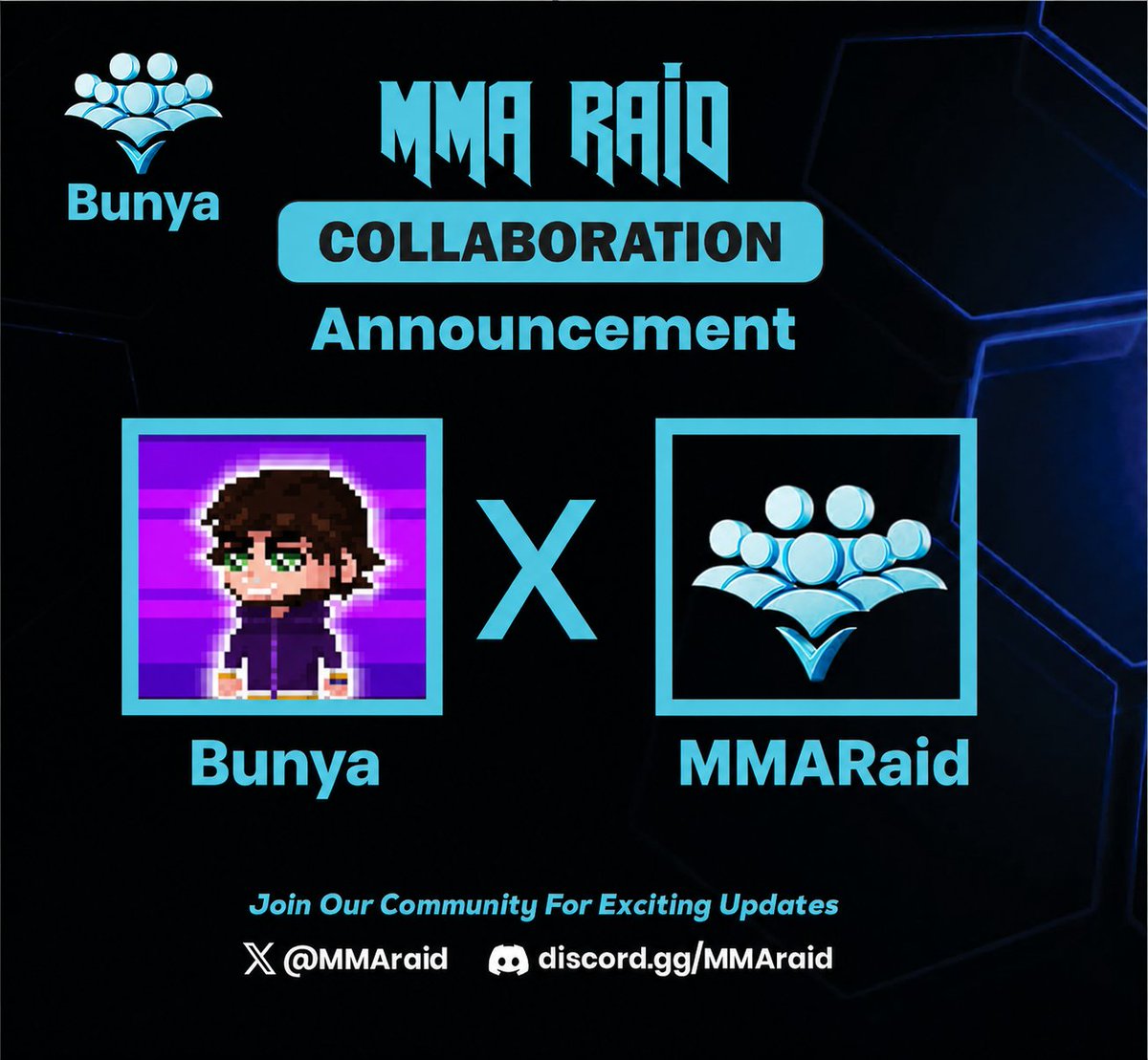 MMAraid's tweet photo. We are thrilled to announce our collaboration with @bunya_eth 

To celebrate this partnership, we'll be giving out some GTD spots 

Follow @bunya_eth and @MMAraid

Join our DC for the raffle https://t.co/tC18Crc9HC