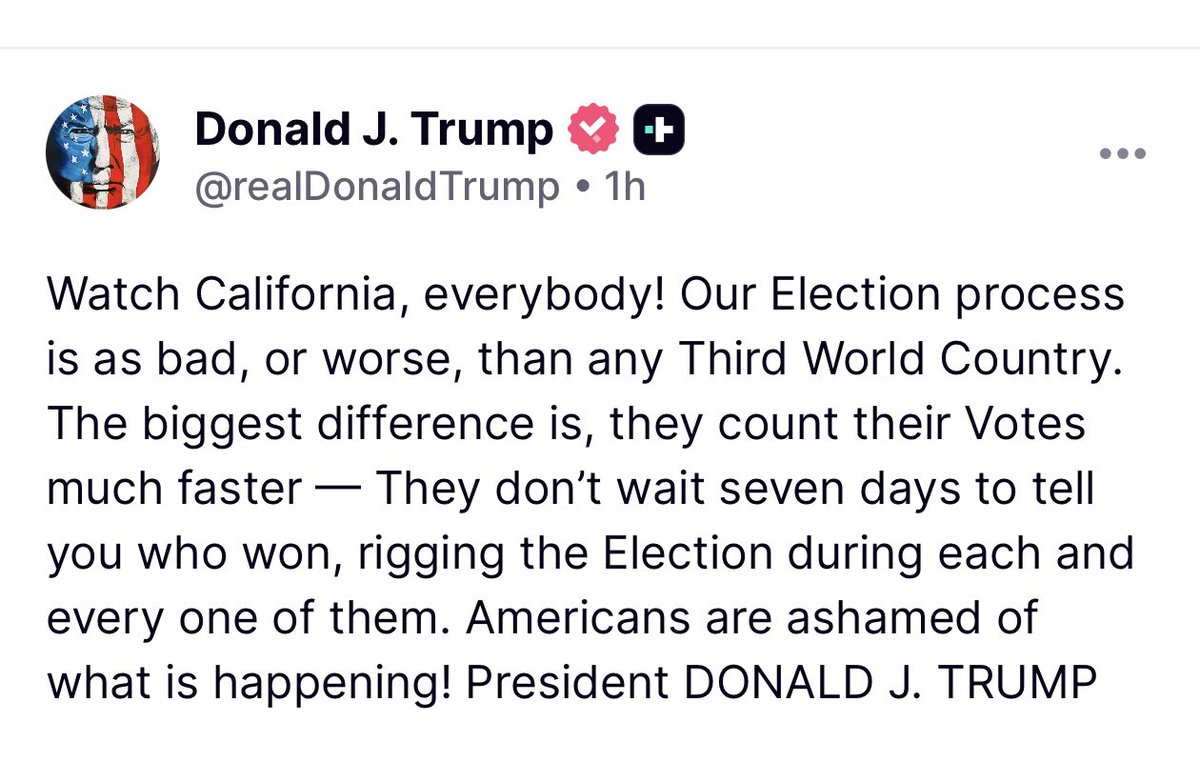 marlene4719's tweet photo. Why does Fuckface have such a huge problem with having every vote counted? https://t.co/m8qYvK3qtL