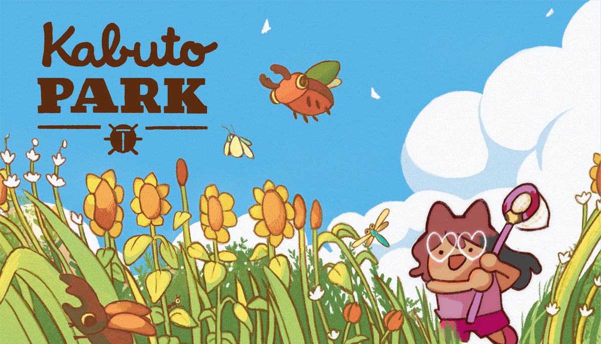daniople's tweet photo. tomorrow @ 7:00 PM ill be playing KABUTO PARK !! 🪲 
a short and sweet game about collecting bugs, leveling them up, and fighting other kids to become... the Summer Beetle Battles champion!!! https://t.co/NE0izPhZzW