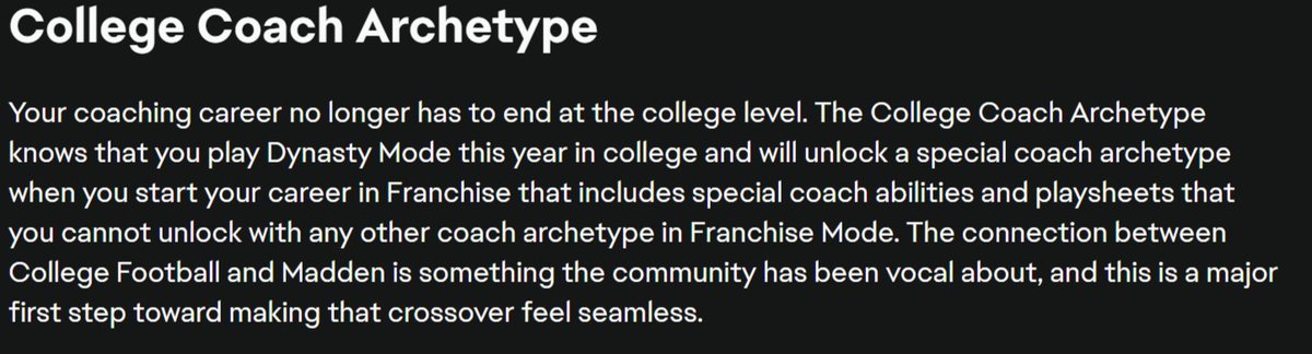PAPAxC4's tweet photo. excuse me....so we can import our College Football 27 Head Coach (with his abilities/skill tree) and carry his coaching career in Madden 27 franchise mode?

Incredible addition. https://t.co/2Fyy6CXn1h