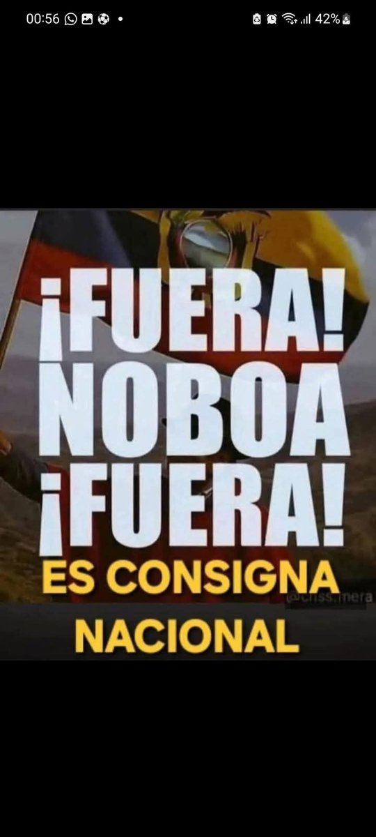 HuacaCarli58400's tweet photo. @LuisaGonzalezEc Excelente Luisa González Presidenta. Vamos a sacar a noboa https://t.co/U0M4R69Hqp