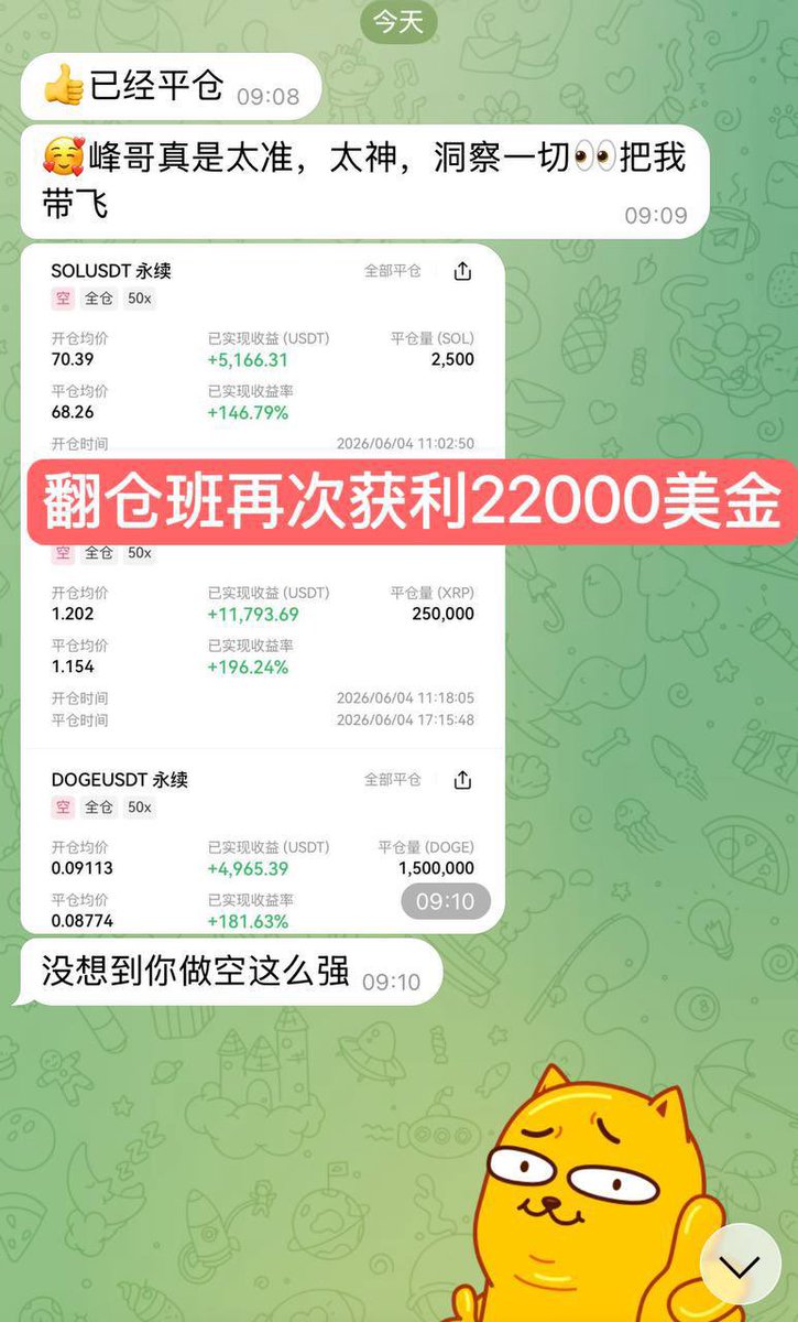 BtcFengee's tweet photo. 翻仓班盈利22000美金是一种什么样的体验？

这一轮行情，终究是空军赢麻了！ https://t.co/qHMILeWyOO