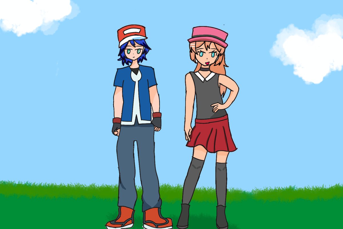 Josueby_ON's tweet photo. Recientemente andaba viendo Pokemon XY y se me ocurrio un dibujo de parra y Lily 
#ParraArts
#BellFanArt https://t.co/Xwz2oReK43