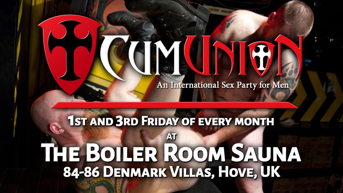 CumUnion's tweet photo. CUMUNION - HOVE
International Sex Party for Men
Friday, 5th June @ 9pm
The Boiler Room Sauna
Full info at https://t.co/pWaRH5ZN22. https://t.co/FBLZfw57Xu