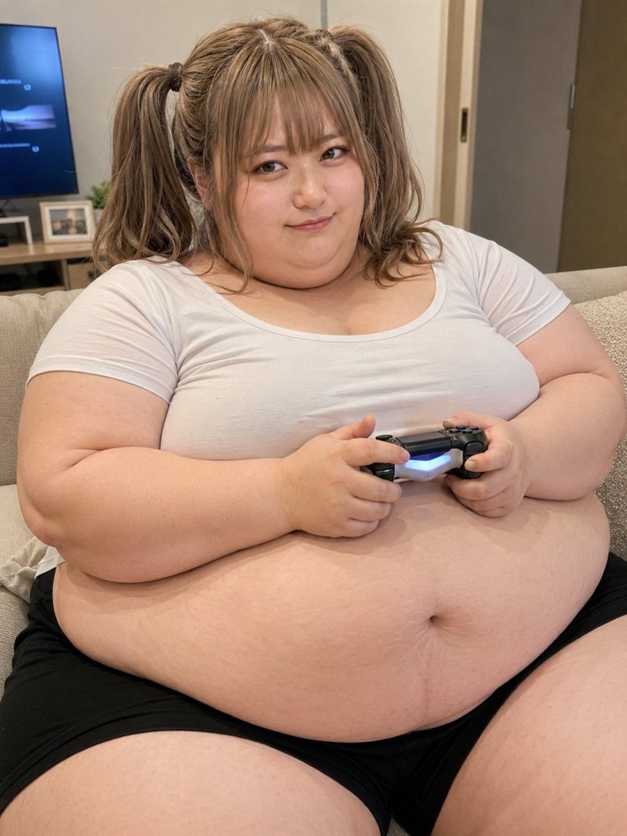 Sian05_11's tweet photo. ゲーム好きな彼女
#肥満化 #SSBBW https://t.co/urguQhlily