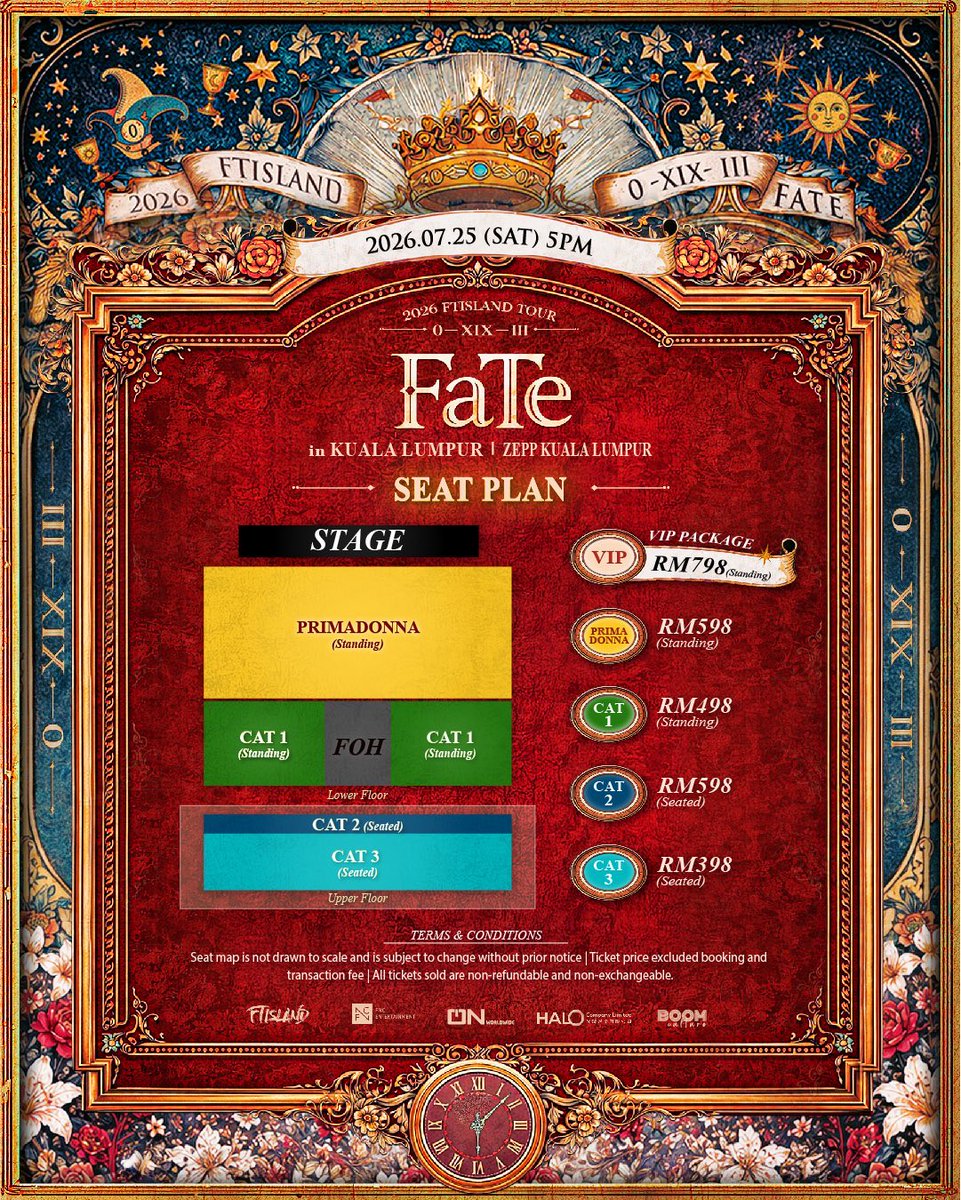 myftisland's tweet photo. D-DAY MY PRI !
Get ready

Tix on sale: 5 JUNE 2026 (FRI) 12:00 PM (Local Time)

2026 FTISLAND TOUR 0 –XIX–III‘FaTe’in KUALA LUMPUR
Date: 25 July 2026 (SAT) 5:00 PM 
Venue: ZEPP KL
🎫 Ticketing Site: https://t.co/Izsm2URUqF

#FTISLAND #FaTeinKL #MYPRI #ONworldwide #BoomCulture https://t.co/MjBX57DDBa