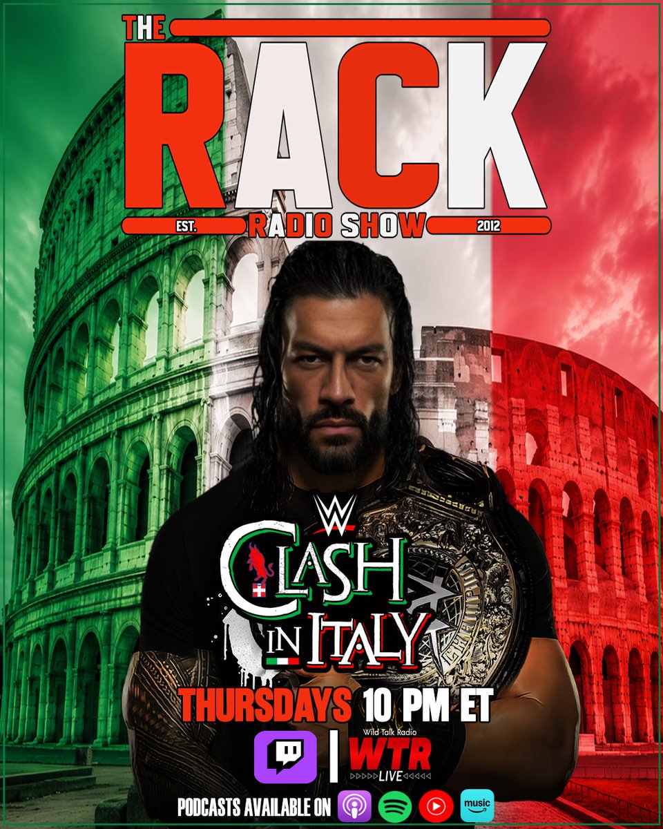 RackRadioShow's tweet photo. 🗣Live Now!
#TheRack!
🎙️Streaming on @Twitch: https://t.co/zH9IrdYDNZ
🎧: https://t.co/WpvkzqCVF6 (Media Player)
@Linsward @RackRadioShow
#WWEClash https://t.co/zhGqbNNWS2
