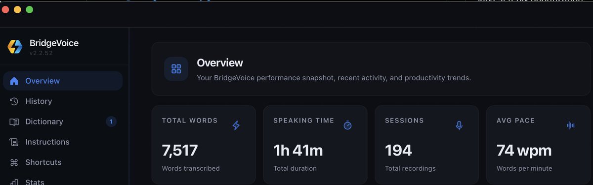 sud0nz's tweet photo. Built https://t.co/x0EMDrFVE4 while having a 3yo at home and a full-time job. @bridgemindai is great and BridgeVoice is definitely my 2nd favorite product from them :)

#ai #vibecoding #code #coding https://t.co/FJpIX6hzEc