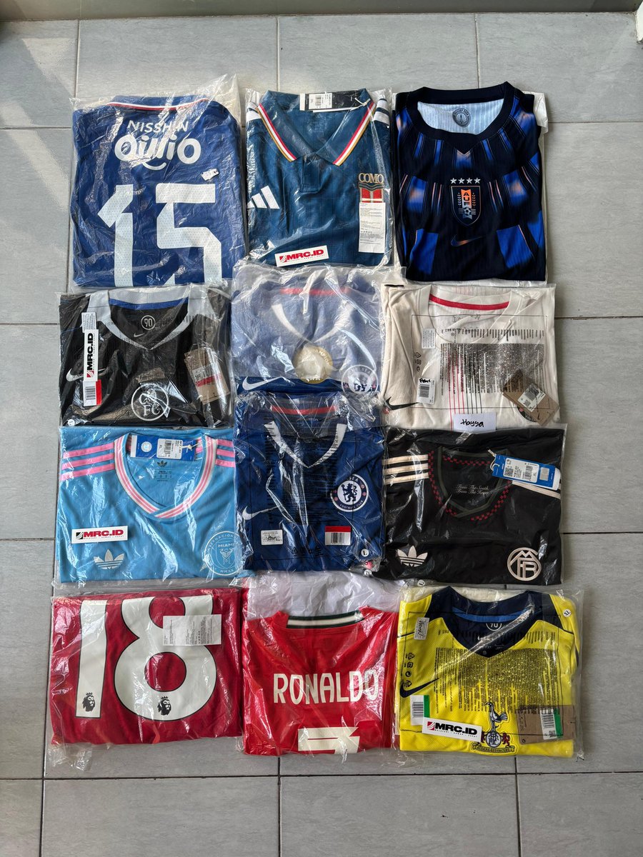 murcedotcom's tweet photo. Pendaratan Campursari hari ini 5 Juni 2026 ada Uruguay away &amp; Como cukup menyita perhatian😍

Semua siap dikirim hari ini, nantikan kurir kesayangan mengantar kebahagiaan anda di akhir pekan🎁 https://t.co/F1xCiTsK67