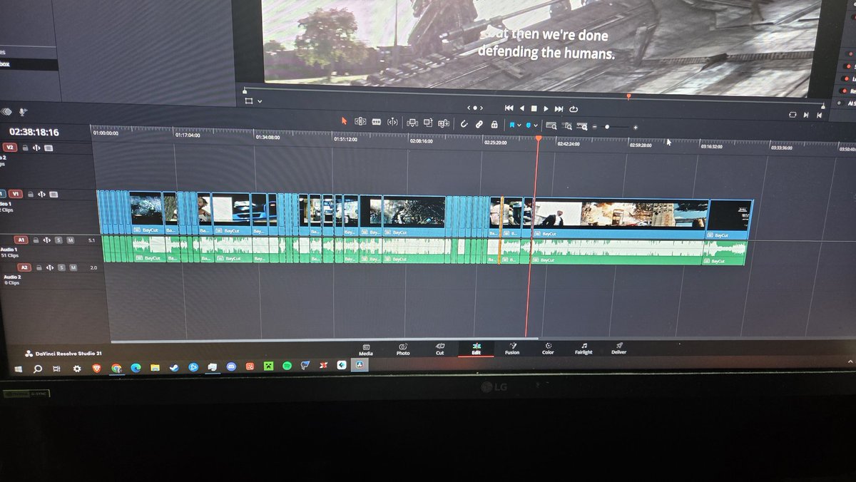 TheTrueDaveed's tweet photo. Pulled an old project off the back burner for a bit.

Re-editing Transformers: Age of Extinction.

-Less Miller and Walberg
-Less out of place humor
-Reworked intro to start with semitary wind/Chicago aftermath
-Slight recolor
-shaved 16 minutes off runtime so far...
#davinci https://t.co/gf7OC0rJ2z