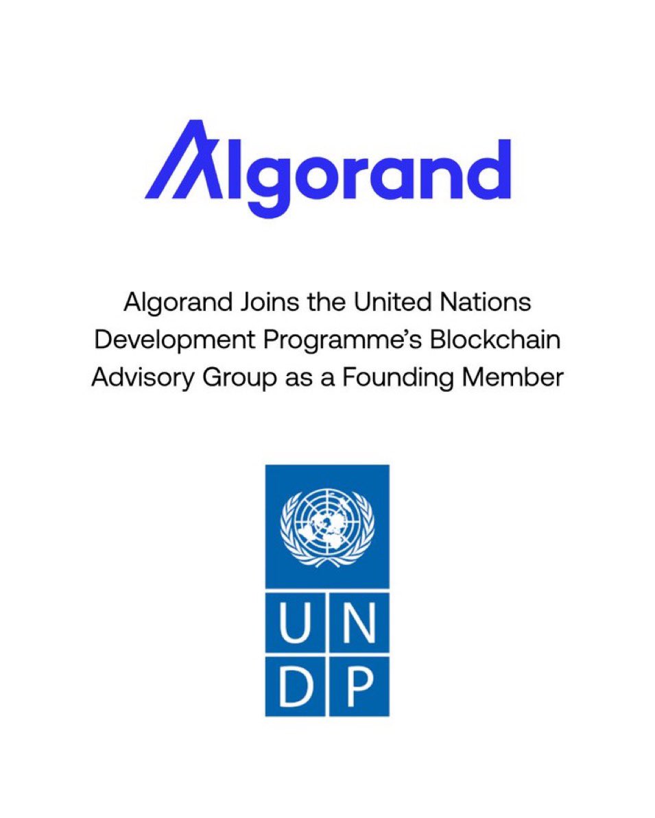 MarcoSalzmann80's tweet photo. 🧵 Algorand just joined the UNDP Blockchain Advisory Group as a founding member.

Most people will see another crypto partnership.

The more important story is different.

Blockchain is increasingly being discussed as public infrastructure.

Not speculation.

Infrastructure.

The United Nations Development Programme launched the Blockchain Advisory Group with 26 organizations from across the blockchain ecosystem.

@AlgoFoundation joined alongside the Ethereum Foundation, @StellarOrg, Cardano Foundation and others.

That matters, because it is financial inclusion, digital infrastructure and public-good use cases.

This is where @Algorand becomes interesting.

Algorand has spent years building a network optimized for speed, low fees, transparency and reliability.

Those qualities matter when blockchain is used for real-world systems.

Especially in regions where traditional banking infrastructure is limited.

One example is @HesabPay_ 

HesabPay is an interoperable digital payments network used in markets such as Afghanistan and Syria.

It enables users to send money, pay bills, top up mobile balances and access financial services without relying on a traditional bank account.

The humanitarian angle is even more important.

Aid organizations, including UNDP, UNICEF and the World Food Programme, have used HesabPay to distribute funds directly to people in need.

That is not DeFi speculation.

That is blockchain being used for real-world financial access.

Algorand acts as the settlement layer behind this infrastructure.

Its low fees and fast finality allow payments to be processed efficiently, transparently and at scale.

For humanitarian payments, that matters.

Funds need to move quickly.

Costs need to stay low.

Transactions need to be traceable.

Recipients need access, even without a bank account.

This is where blockchain starts to become meaningful.

Not because it creates another token.

But because it can make financial infrastructure more accessible, transparent and efficient.

Algorand’s role in the UNDP Blockchain Advisory Group should be viewed in that context.

It is not just about being part of a committee.

It is about participating in the conversation around how blockchain can support public systems, financial inclusion and digital infrastructure.

The market often focuses on price.

Institutions focus on utility.

And in the long run, the networks that matter will likely be those solving real problems for real users.

Algorand is one of those networks.

Fast settlement.

Low fees.

Strong cryptographic foundations.

Real-world humanitarian use cases.

And now a seat at the table with the UNDP.

That is the kind of blockchain adoption worth paying attention to.

👉🏻 https://t.co/SQcdaaNp0Q