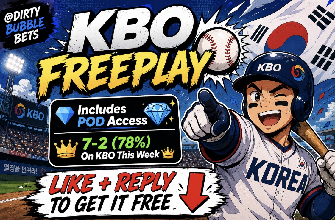 DirtyBubbleBets's tweet photo. FREE KBO WAKE AND CASH 🇰🇷

My 𝗕𝗼𝘁 will send to everyone who 𝗟𝗜𝗞𝗘𝗦 + 𝗥𝗘𝗣𝗟𝗜𝗘𝗦 (must follow @DirtyBubbleBets)

7-2 (78%) On KBO Plays This Week 👑 https://t.co/Ni8dY8MtJQ