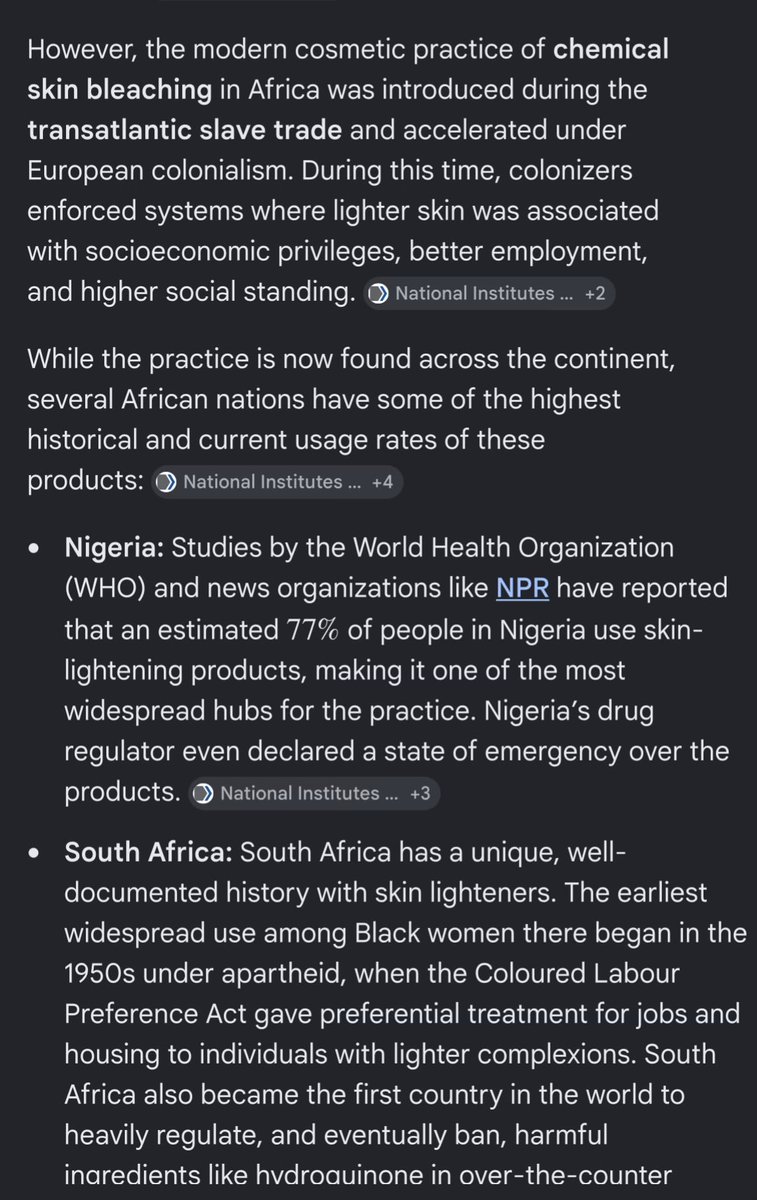AfricanAmExcel's tweet photo. @NEGRO_studiess @MelaninDominant @Davoedadon So you used a prompt to instruct AI to give you a fake answer that didn’t even agree with the statement you said?
Man you dumb undercover anonymous africans/caribbean trolls are pathetic. FYI Africans and Caribbeans have been bleaching their skin since before America existed. https://t.co/3UH6qBcA2q