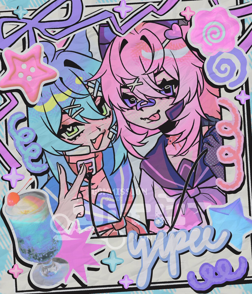 _dt472's tweet photo. Drew lots of pink comms lately ;) https://t.co/v5IoDy5T28