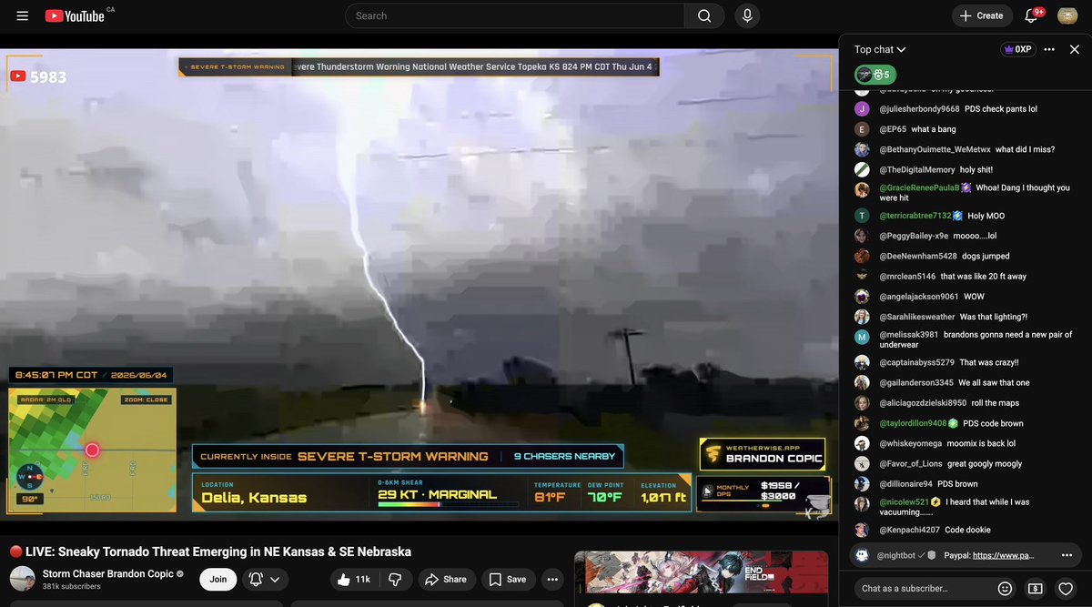 _phos3's tweet photo. Here is the screenshot of that close bolt. @BrandonCopicWx https://t.co/jWsd3EIK5S