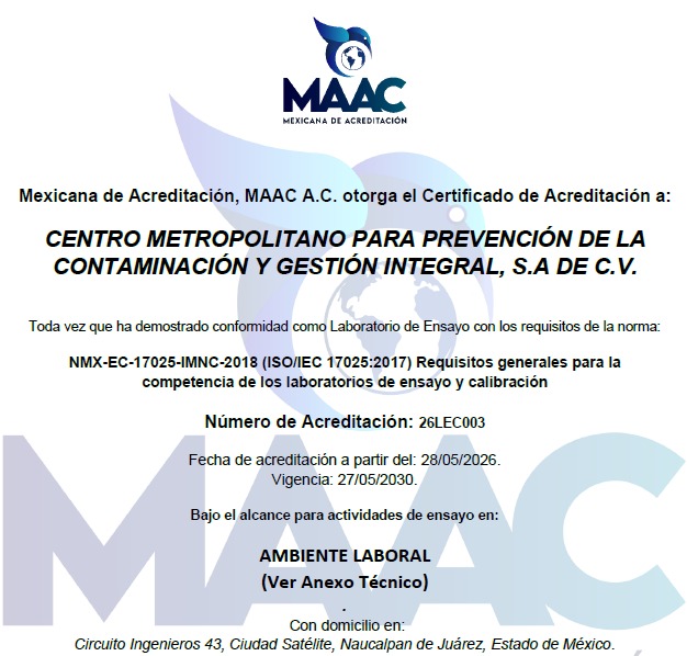 AcreditaProMX's tweet photo. 🎉¡Nuevo Acreditado!

Felicitamos a CENTRO METROPOLITANO PARA PREVENCIÓN DE LA CONTAMINACIÓN Y GESTIÓN INTEGRAL, S.A. DE C.V. por obtener su acreditación en la rama de Ambiente Laboral.

¡Muchas felicidades por este importante logro!

#MAAC #Acreditación #Laboratorios https://t.co/bSvEk7egz7