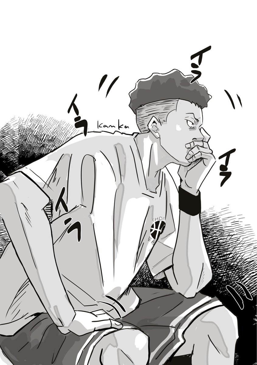 kankann1ne's tweet photo. パイセン漫画描くのにあらためて見返してるんだけど、後輩がベンチでこんな顔してたら俺だったら怖くて泣いちゃうよ
（模写） https://t.co/vB2bYE0Gt6