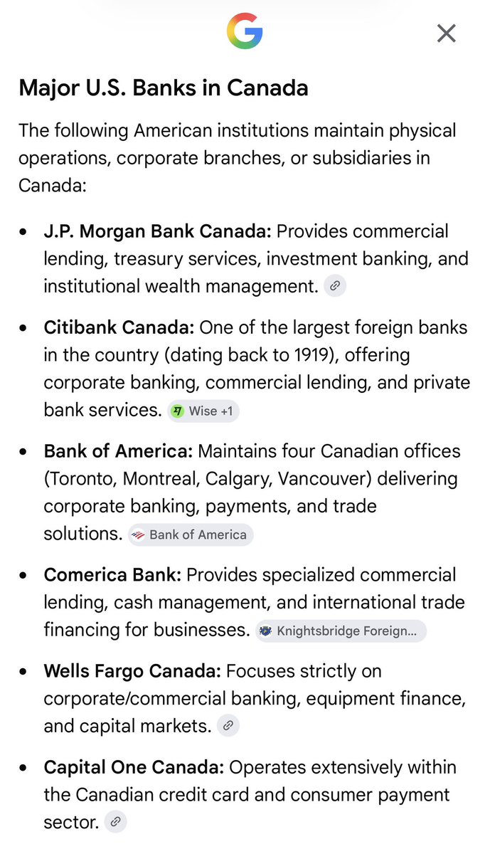 KateMinor2's tweet photo. @CheraHarminder @JasonVanstone @trainofangels00 There are 16 U.S.-based banks and financial institutions operating in Canada, holding over C\(\$113\) billion in assets. https://t.co/Un3H9sMtpu