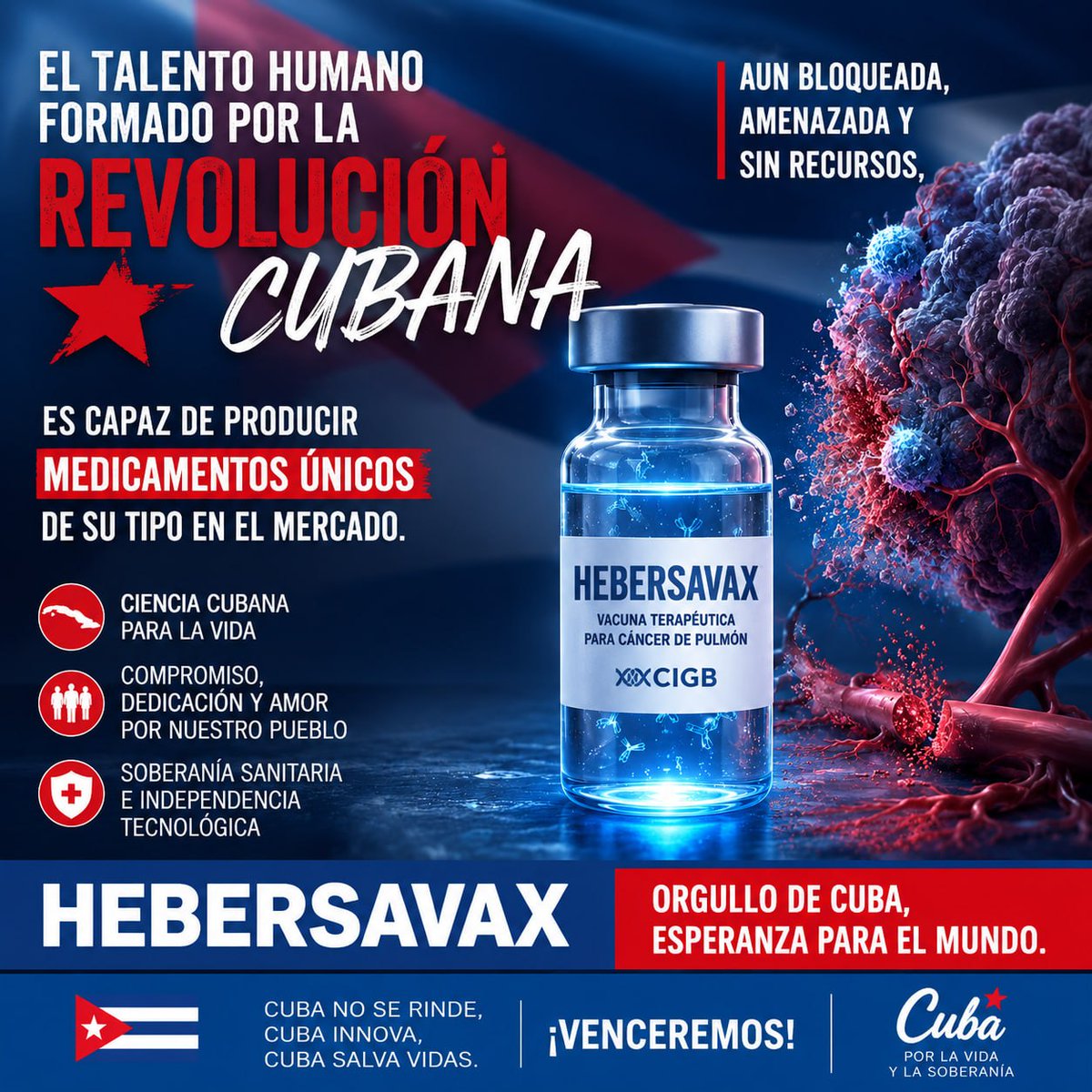 julidecuba's tweet photo. Aun bajo el asedio más horrible y las pretensiones de @POTUS por destruir la Revolución, #Cuba se mantiene firme y logrando avances en la medicina. 
#CubaEstáFirme https://t.co/xD4qkGkNCi