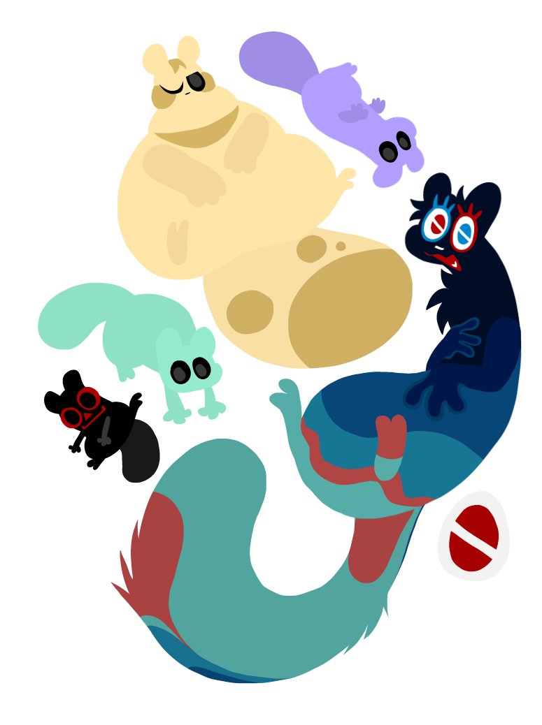 MvffinKing's tweet photo. I love #ScrambledEggs and their stupid children Burn, Stale (Artificers biological pups) and Fukazz ^-^
#RainWorld #RainWorldDownpour #RainWorldAU #FatalWarp #RainWorldFatalWarp https://t.co/8R9hfM1sQk