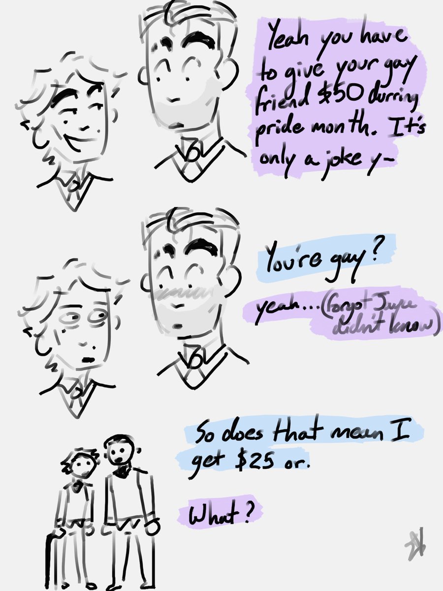 xpress3dx's tweet photo. How to tell your partner you’re gay (and bisexual). Happy pride #jayvik #jayvikcomic https://t.co/XRKDDll1Zu