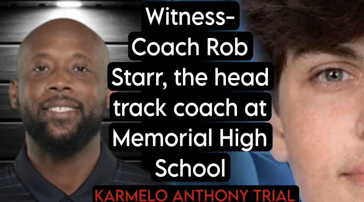 MichelleMaxwell's tweet photo. Who else thinks there is no justification for what Carmelo did? 

🚨BREAKING:Witness testimony underway in the first degree m*rder trial of Karmelo Anthony as powerful testimony was heard by state witness Coach Rob Starr. 

Starr is the head track coach at Memorial High School where Austin Metcalf went to school - and during his testimony Austin's dad Jeff, along with numerous people in the gallery - were crying. 

Starr testified that the team tent was a big deal to the student athletes, it was special. It had the school's name on it, their logo - and it was understood that kids do not go into the tents of other schools.

"It is a big deal to keep people out from underneath your tent' he said, adding that "the tent is a safe area for your team."

Starr also said that the student athletes keep their valuables and all their belongings under the tent, and sometimes a coach is assigned to stay in the tent to keep an eye on the kid's belongings. 

Starr laid out what happened that day - saying he knew he was going to be busy running the track meet, so he asked Austin if he could help out by being a leader and helping to run the event - which most likely includes keeping an eye on the team tent. 

Starr said he was at the concession stand across the field when he saw something going on under his team tent - so he ran back across the field. 

While crying Starr said,

"What I do see is Austin on the ground and his face is purple and he has a big hole in his chest" 

Starr said that Hunter pointed at Anthony and asked Starr to do something, so Starr walked up to Anthony - who was walking very calmly with his coaches - and asked him what happened.

Starr ran back to Austin and coaches were around him praying, while Hunter, Austin's twin brother, was hysterical. 

Starr, sobbing while remembering the story said

"I jumped the gate and I went to Hunter, and he was hysterical. I just knelt down and I just prayed with him."

"I just knew Austin was gone" 

Before Starr's emotional testimony, the jury got to see the video from the stadium - and despite the claims made by the Anthony team that the video definitely shows that Anthony was being bullied and acted only after the Metcalfs attacked him - it's not clear enough to really see the details.

 It's the same footage that media outlets were allowed to view with restricted access last year. 

The footage is from a stationary camera across the field. 

When zoomed, it becomes heavily pixelated and grainy, making it difficult to identify the faces under the he Memorial High School tent

It shows activity but does not clearly capture Anthony being attacked beforehand. 

The state’s video analysis expert was asked about the video 

“You really can’t tell what people are doing under the tent, can you?” 
The expert answered, “Yes, sir.” 

The follow up question 

“There’s really no way to determine when an argument starts or stops, is there?” 

The expert replied, 
“No, sir.”

This footage contradicts claims from Anthony's side that there was clear video proving Anthony faced a threat on his life, making him react with deadly force. 

Supporters insisted the footage would vindicate Anthony as acting in self-defense but it did not. 

Witnesses did however state that Metcalf was enforcing his team's space during the rain delay at the track meet.

Prosecutors have described the quick movements as Metcalf pushing Anthony to get him out of the tent. 

Anthony then stabbed Metcalf and took off.

If convicted, Anthony faces five to 99 years or life in prison. 

The Metcalf's are already facing life without their son, and twin brother.