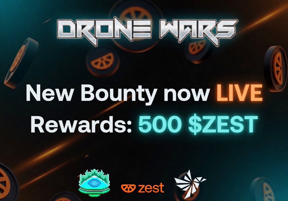 DronesSTX's tweet photo. Less than a week left on our bounty collab with @zeroauthdao

14 entries so far. 5 winners share in the prize. It’s time to get those creative vibes flowing

Prize: 500 $ZEST ($120+)
Deadline: June 12

Bounty link in the comments https://t.co/vmy3qP8RYl