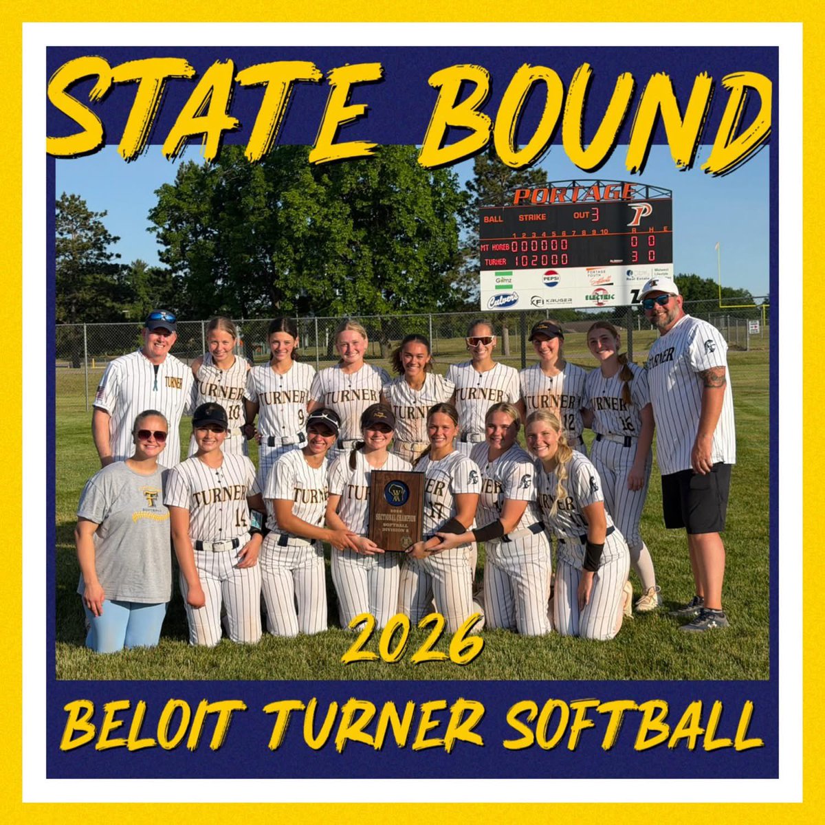 statelinefury15's tweet photo. Bess Jenkins and her Turner teammates are headed to State! Congratulations! We are so proud of you and wish you the best of luck! 💙🏆 https://t.co/5FRee8O9jh