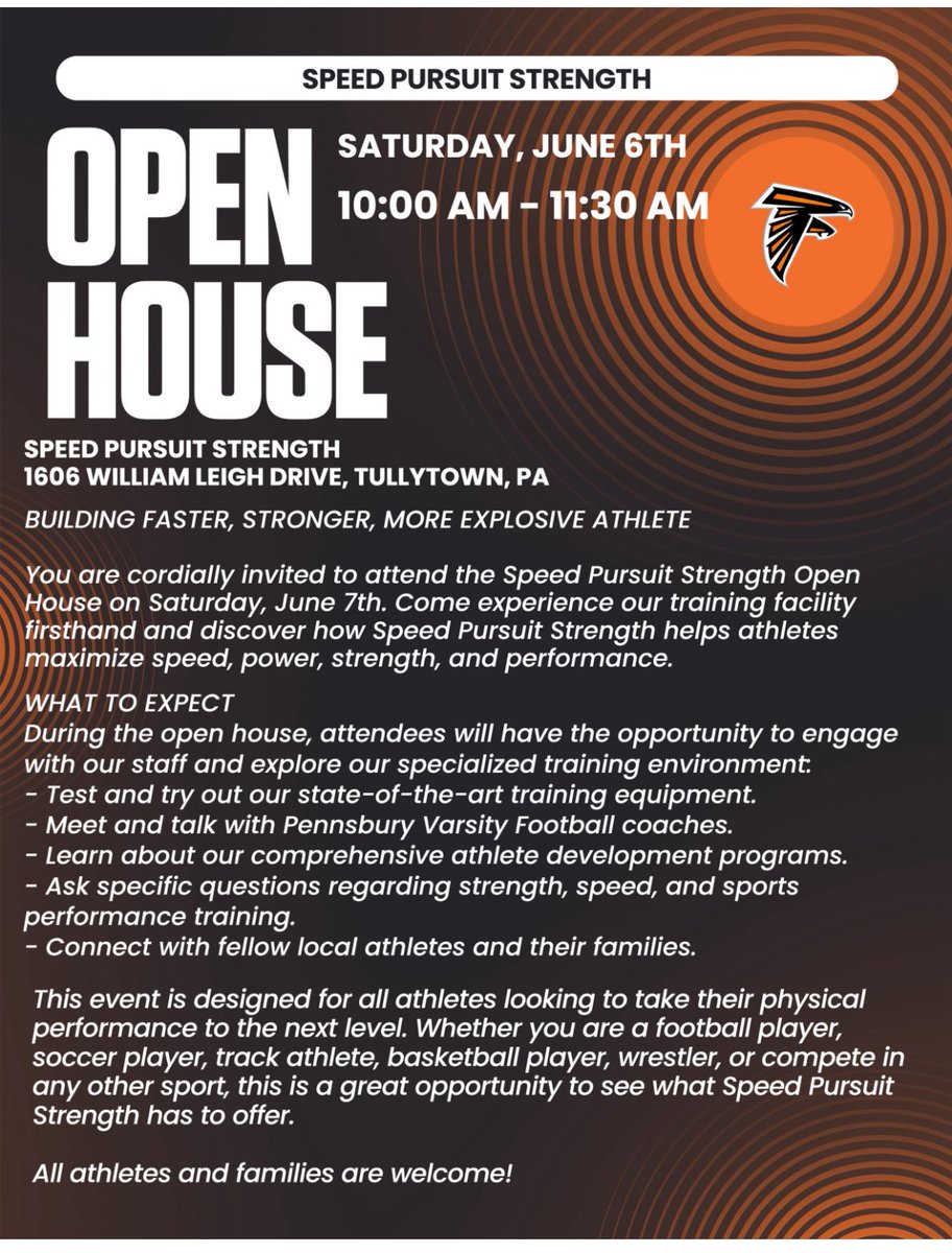 PSD_Falcons's tweet photo. All levels of athletes are invited to come out and explore to improve your sports performance in any sport you may be involved in doing. https://t.co/y3IJwwm3ek