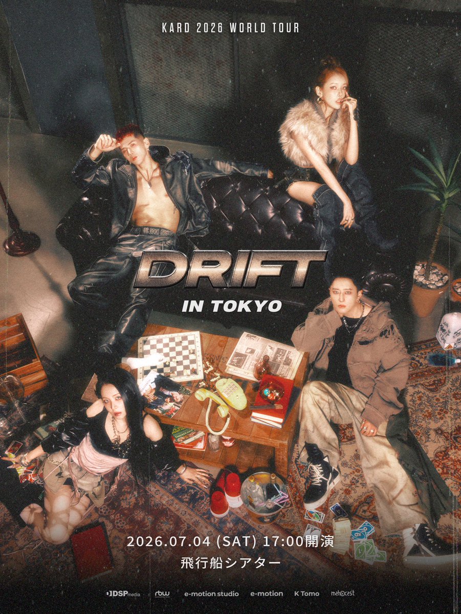 2motionstudio's tweet photo. 韓国K-POPと言うジャンルを超えた勝ち組グループ、KARD～2026年7月4日　ワールドツアー“DRIFT”東京での追加公演発表～

🔗 https://t.co/XqSH2ewgr3

#KARD #카드 #カード
#DRIFT 
@kard_official https://t.co/Eah3o0lDHr