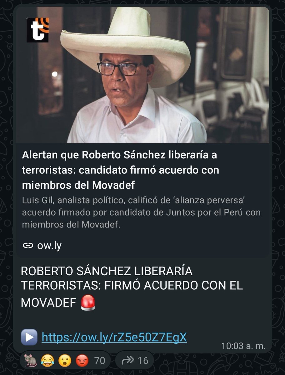 jculqui16's tweet photo. @saul_ancco_m Que se puede esperar de esta gentuza 🫏 https://t.co/kna2rSvnIE
