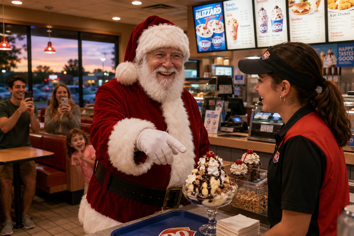 VisitWithSanta1's tweet photo. Today seemed like a good day for a dish of ice cream. https://t.co/6HJlq2wwQi