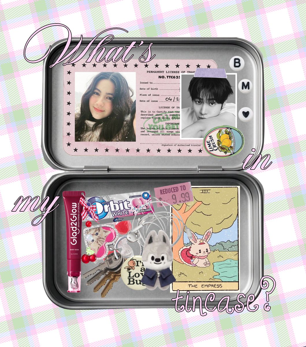noctruma's tweet photo. what’s in my tincase? mika’s version. ♥︎ https://t.co/m0fhiFiwvq