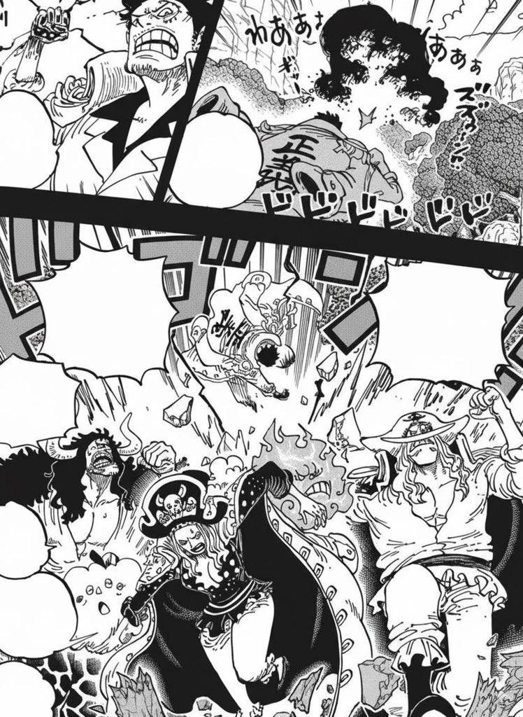 K4ComicBook's tweet photo. @ImKayaaa God Valley does show Big Mom and Kaido terrified of Garp in his prime. 

That video is one of my favorite animations in the series. 

Garp is a great character that exists to show that, in terms of morality/integrity, what matters is not what people are, but what they do. https://t.co/1LzeTxulfO