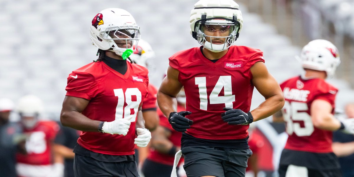 Cards_Wire's tweet photo. Will the WR roles of Marvin Harrison Jr. and Michael Wilson be different in 2026? It doesn't appear so.

📸 Mark J. Rebilas, Mark J. Rebilas-Imagn Images https://t.co/ZPQin9P4eh https://t.co/oYZJbxsOuS