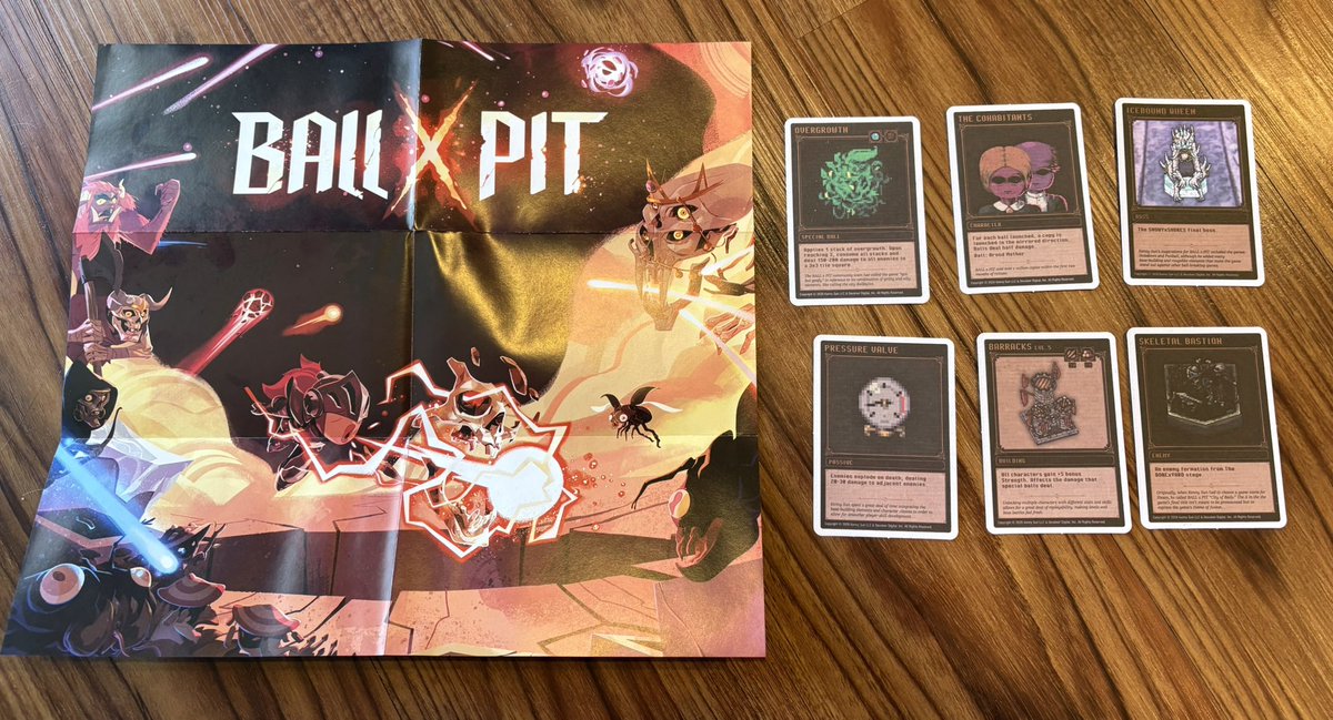 TrophyChief's tweet photo. Newest physical game pick up - BallxPit

Came with a poster and some collectible cards. https://t.co/e2p00cWTxL