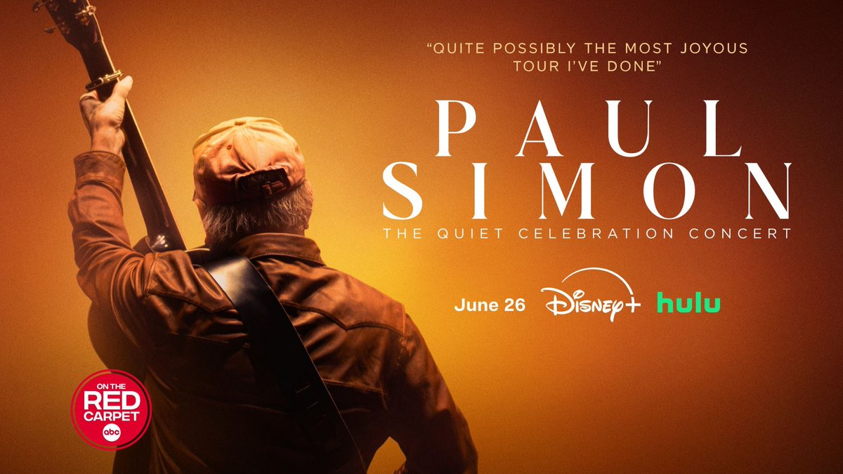 ABC30's tweet photo. "Paul Simon: The Quiet Celebration Concert" premieres June 26 on Disney+ and Hulu, featuring live performances of "Seven Psalms" and classic hits. https://t.co/SpspRRhVSD https://t.co/f0fOBVMr6z