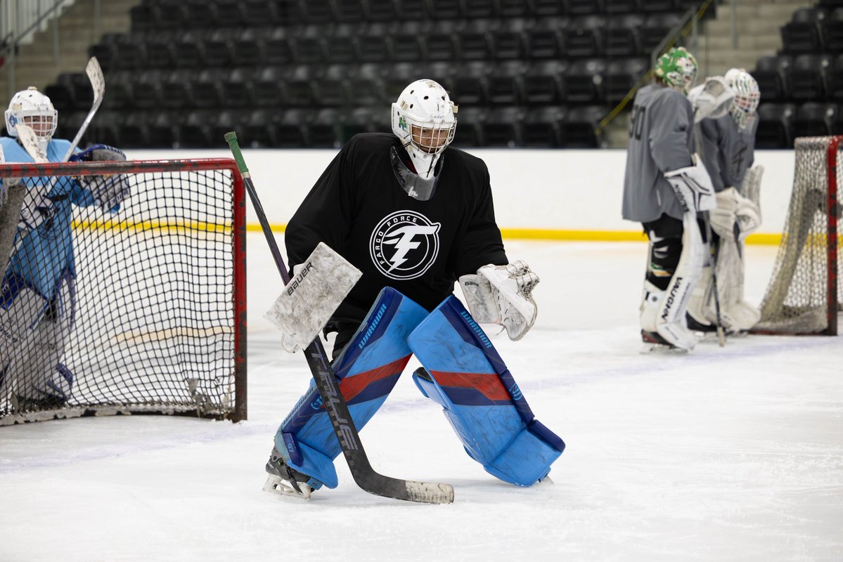 FargoForce's tweet photo. Goalie Camp Day☝️
#ForceNation⚡️ | #USHL https://t.co/5t3ONNAgVn