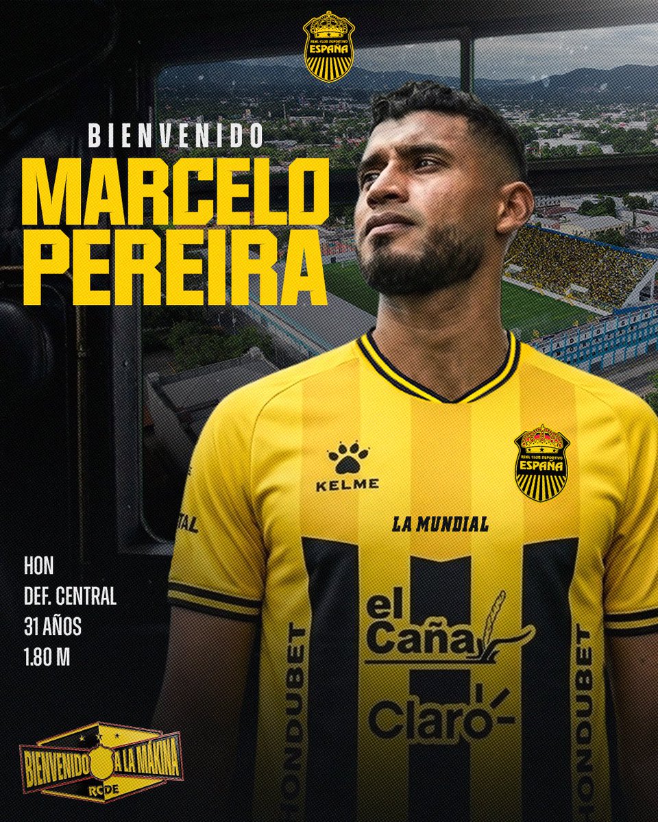 rcdespana's tweet photo. ¡Bienvenido Marcelo!🟡⚫️
El defensor hondureño, Marcelo Pereira, se sube a la mákina…🚂

Marcelo estampó su firma por 2 años con nuestra institución. https://t.co/h46BsMYe3a