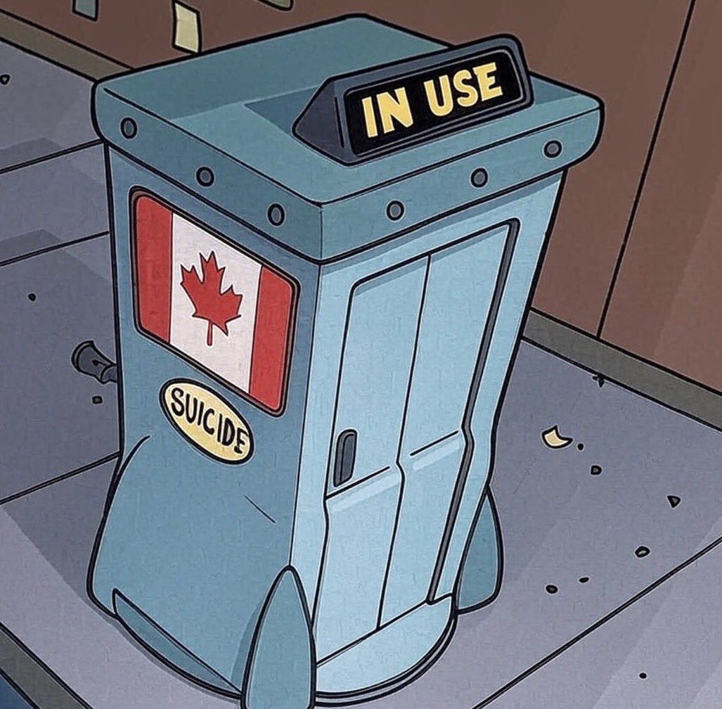 BugmanJones7's tweet photo. @EndymionYT @TheChaosWeeber Yep he's a walking and talking advertisement for Canada's MAID program https://t.co/StE96Mxe1M