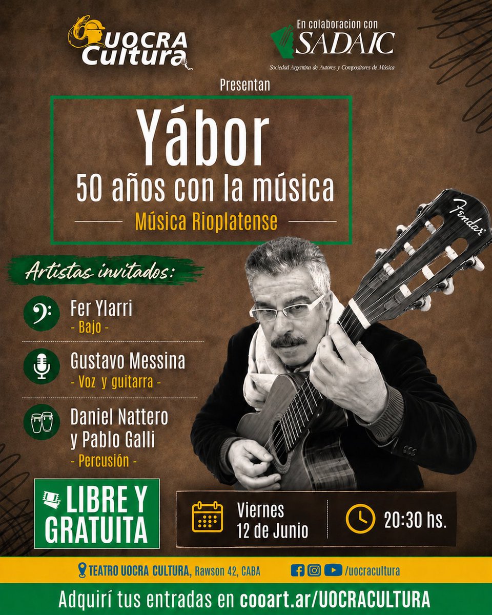 YaborUruguay's tweet photo. #Sadaic #uocracultura #Yabor #candombe #cultura @Sadaic_Oficial
https://t.co/EkxokD8J9q https://t.co/bg1zCHTFgl