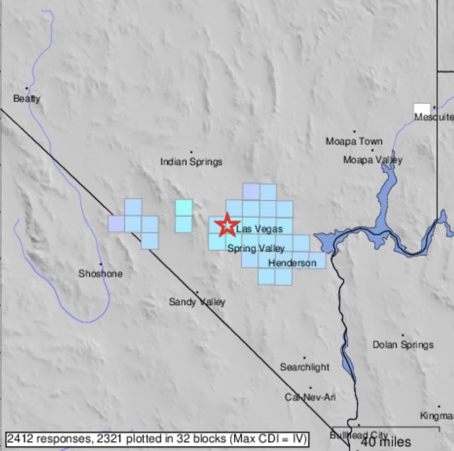 nvintel's tweet photo. EARTHQUAKE: A magnitude 3.8 earthquake has been recorded 11 km northwest of Summerlin South, near Las Vegas, Nevada.-USGS https://t.co/H5iHQpePnv
