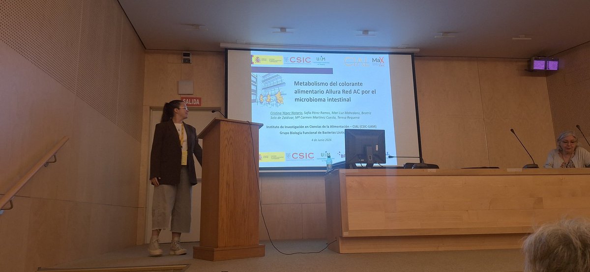 RedBAL9's tweet photo. Metabolismo del colorante alimentario Allura Red AC por el microbioma intestinal.
Cristina Yépez Notario. Instituto de Investigación en Ciencias de la Alimentación (CIAL,
UAM-CSIC) @CIAL_CSIC_UAM https://t.co/UX8kUtMfuY