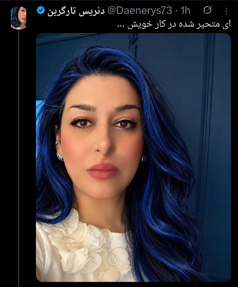 firstpersiancat's tweet photo. من عمم آرایشگره، خواستم موهامو مشکی پر کلاغی کنه با هایلایت آبی، فول کراتینه هم کنه. وقتی فهمیدم هزینش چقدر میشه و چقدر دوام داره گفتم درود بر نچرال بودن...

‌ https://t.co/lRyeiJnhZm