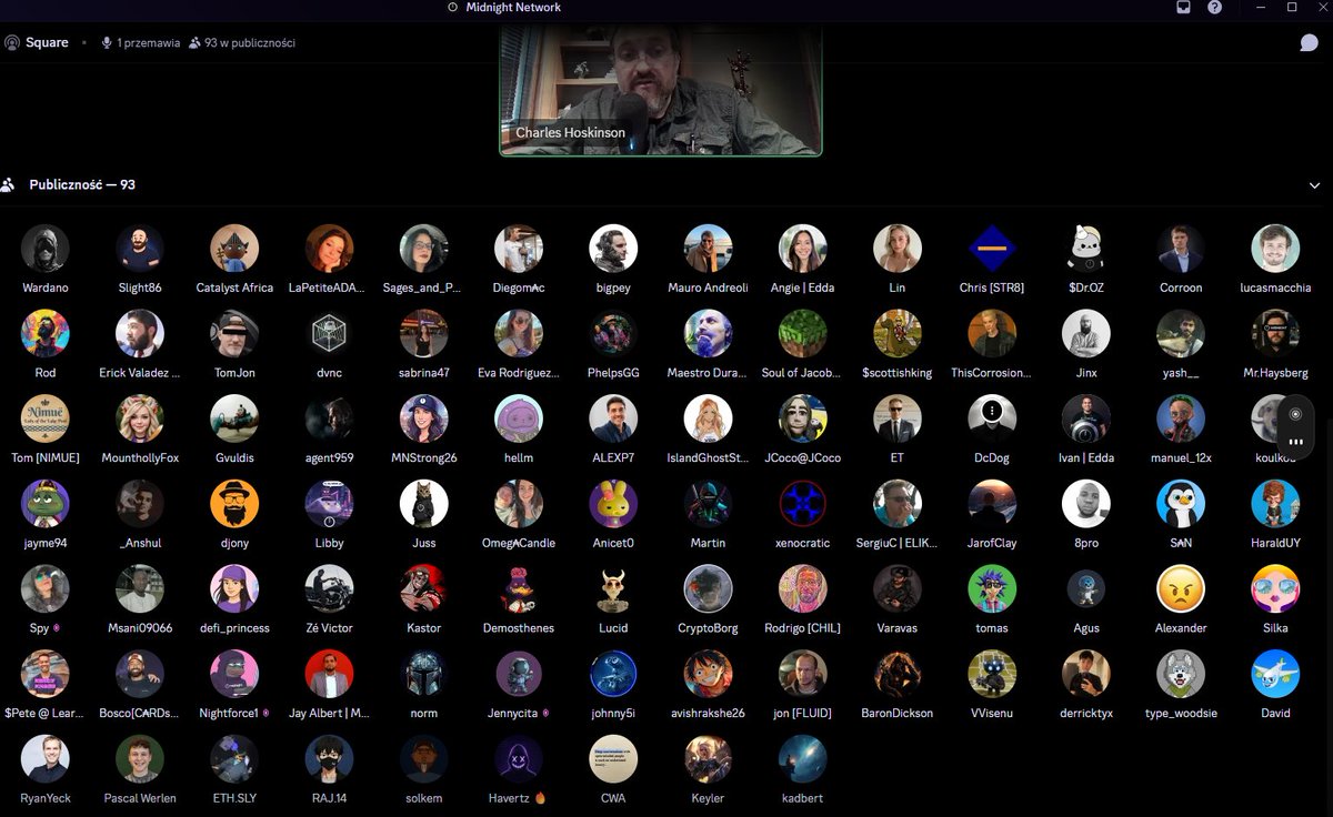 visionandvibehq's tweet photo. Everyone in one place #midnight

This wasn’t just another meeting. It was a moment where vision met the incredible energy of our community! 
🚀 New era of blockchain, centered around privacy and security.

Big shoutout to @IOHK_Charles  and the entire crew on the screen! Looking at this, one thing is certain: every single avatar here is proof that technology is, above all, about people. 💜
