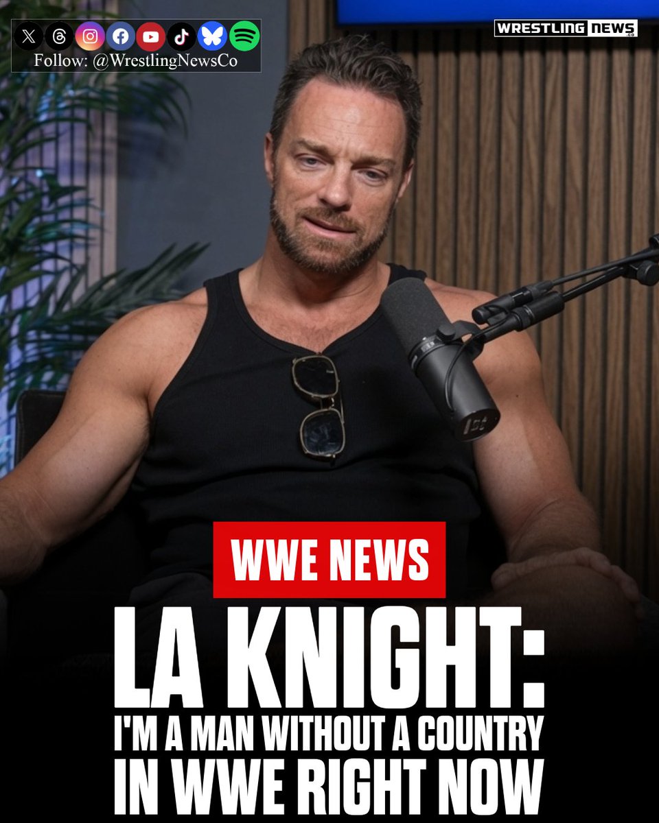 WrestlingNewsCo's tweet photo. LA Knight: I'm A Man Without A Country In WWE Right Now https://t.co/ibqusjVErE https://t.co/PKccI2WZlH