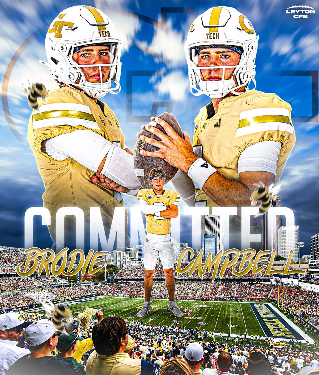 LeytonCFB's tweet photo. BREAKING: Three-star QB Brodie Campbell has committed to Georgia Tech, he tells me.

Brodie is the No. 32 QB in the class of 2027.

He chose Georgia Tech over Arkansas, Iowa State, and Maryland.

#StingEm https://t.co/i3MaLUpacc