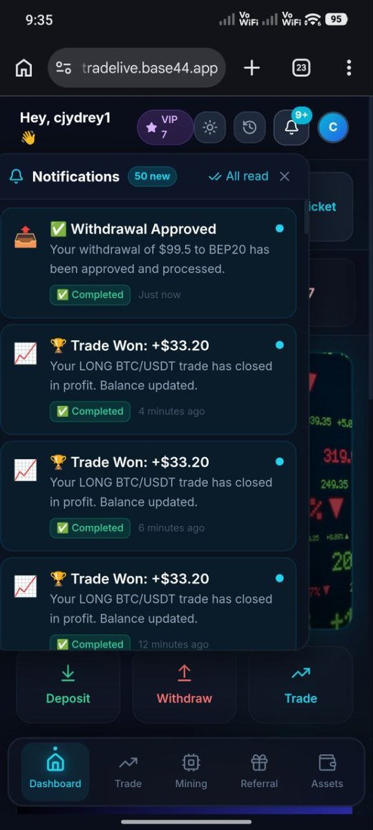 Kaoriloise's tweet photo. 🎉 Starting with only $20, he followed the trading signals and generated profits. His earnings were then credited directly to his crypto wallet. https://t.co/BnOcdukGKr