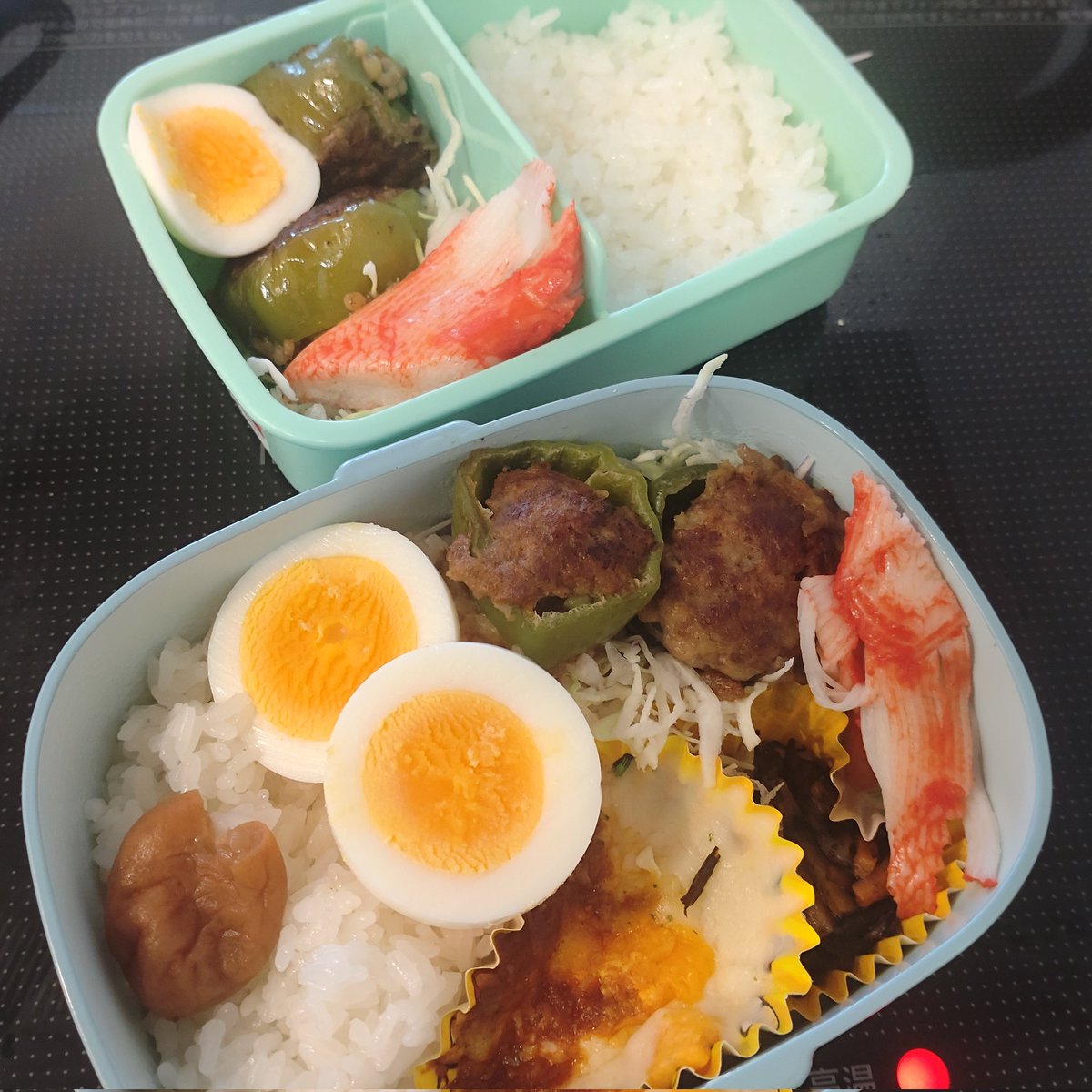 OtakeruM's tweet photo. おはようございます

今日は肉詰めピーマン🫑弁当🍱です

#お弁当記録 https://t.co/btFmFdzcnU